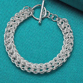 Silver Keel Buckle Bracelet